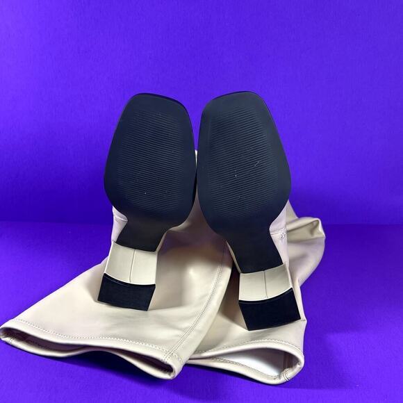 Open Edit Women's Briar Over the Knee Boots In Cream Vanilla Shoe Size 7.5-NEW - Picture 7 of 8